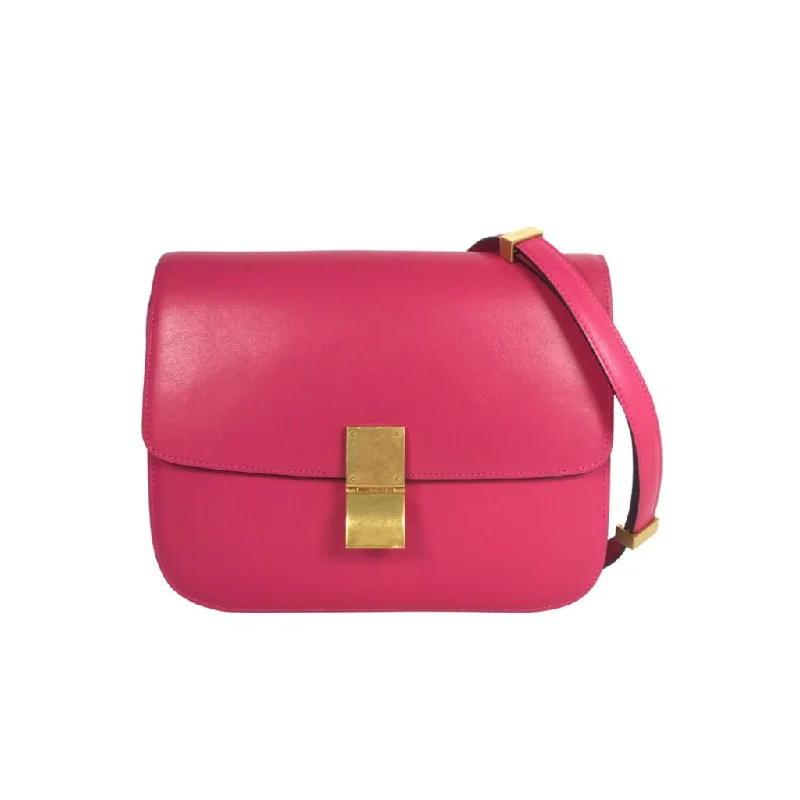 Leather - Trimmed Denim Crossbody Bag in Blue for a Vintage - Inspired LookCeline Box Bag Leather - Trimmed Denim Crossbody Bag in Blue for a Vintage - Inspired LookCeline Box Bag