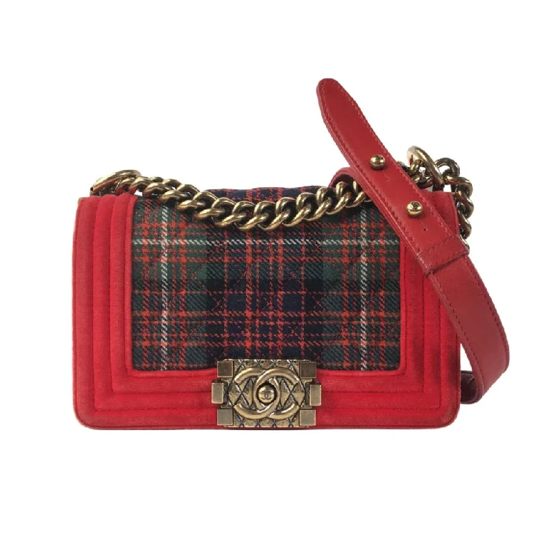 Women's Mini Crossbody Bag in Pink Velvet with Rhinestone Accents for Girls' Nights OutChanel Boy Bag Small Red Plaid Velvet Women's Mini Crossbody Bag in Pink Velvet with Rhinestone Accents for Girls' Nights OutChanel Boy Bag Small Red Plaid Velvet