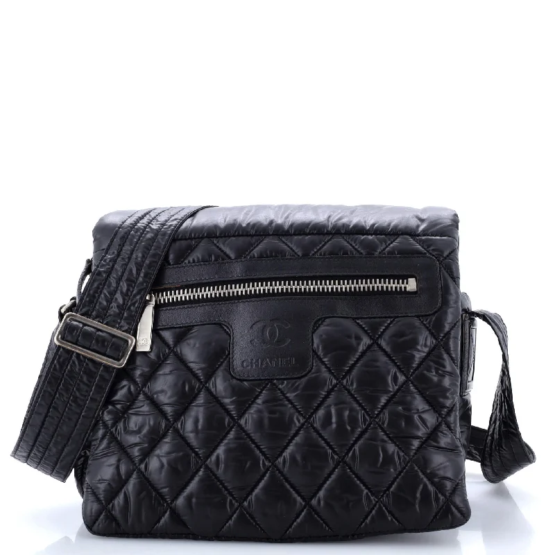 Women's Crossbody Bag with Multiple Compartments in Gray for Organized Daily UseCoco Cocoon Messenger Bag Quilted Nylon Medium Women's Crossbody Bag with Multiple Compartments in Gray for Organized Daily UseCoco Cocoon Messenger Bag Quilted Nylon Medium