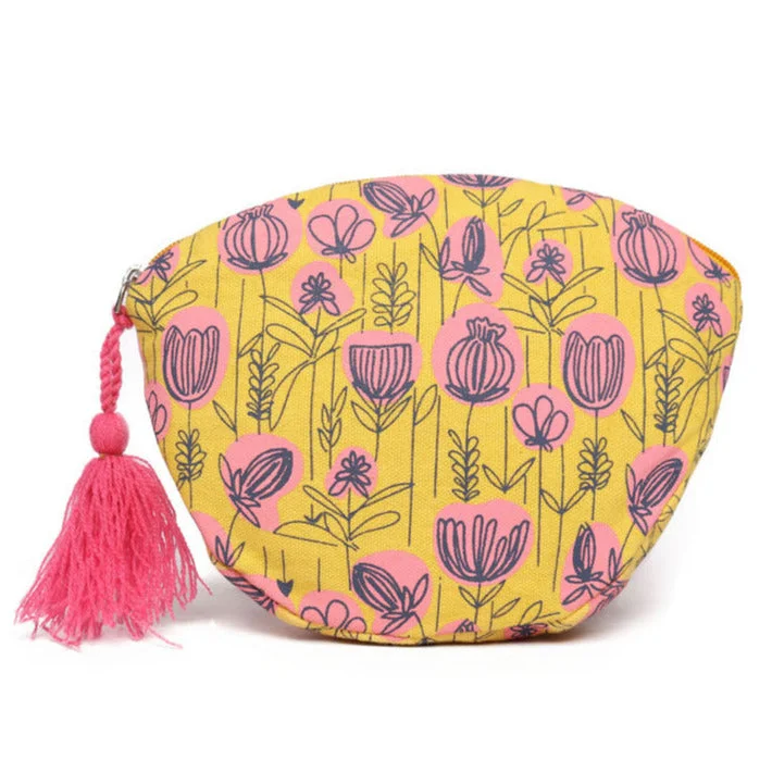 Floral - Printed Satin Clutch in Pink for Spring GalasMustard Pouch With Beautiful Tassel Floral - Printed Satin Clutch in Pink for Spring GalasMustard Pouch With Beautiful Tassel