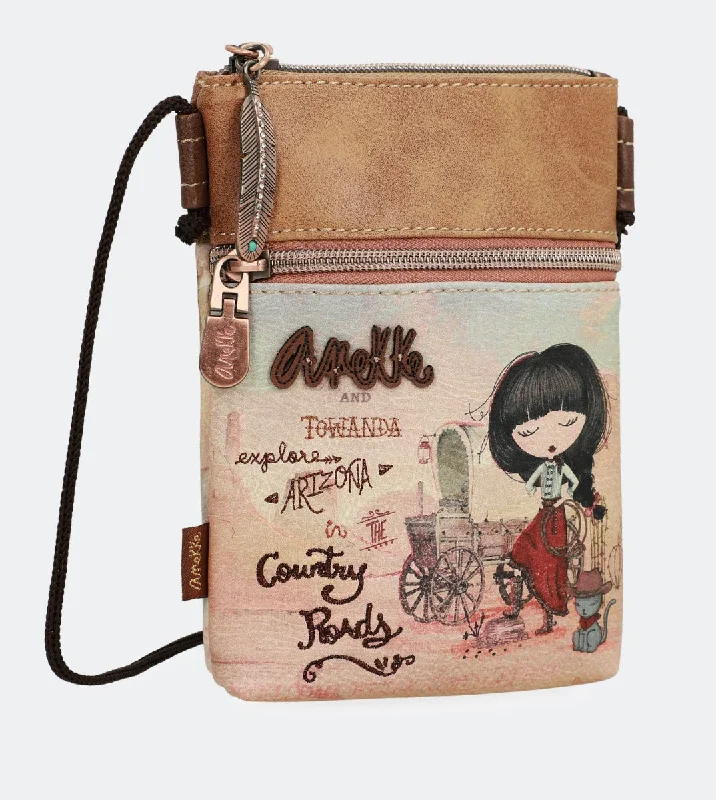 Metallic Crossbody Bag in Silver for New Year's Eve and Special CelebrationsCountry printed mini crossbody bag