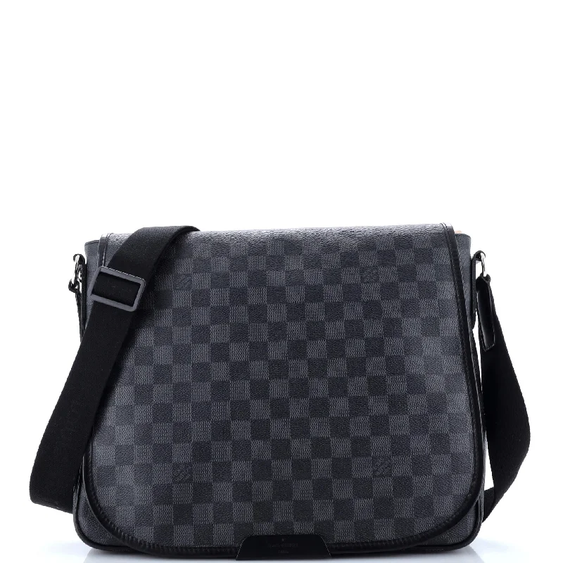 Women's Crossbody Bag with Zippered Pocket on the Back in Red for SecurityDaniel Messenger Bag Damier Graphite MM