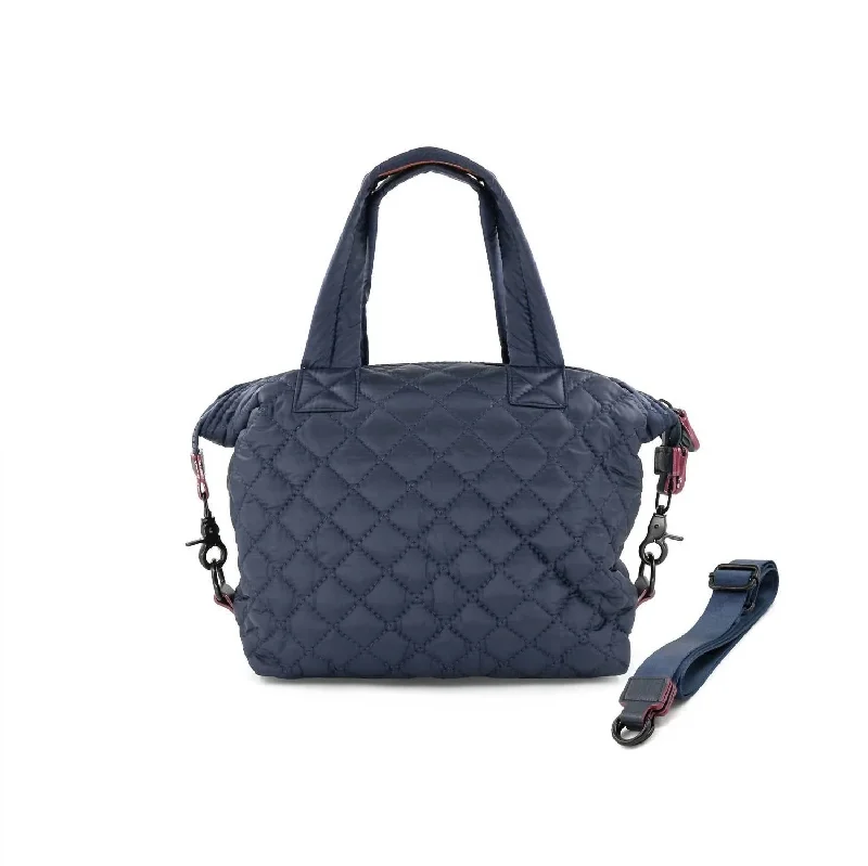 Leather - Trimmed Denim Crossbody Bag in Blue for a Vintage - Inspired LookDarcie Large Bag In Navy Leather - Trimmed Denim Crossbody Bag in Blue for a Vintage - Inspired LookDarcie Large Bag In Navy