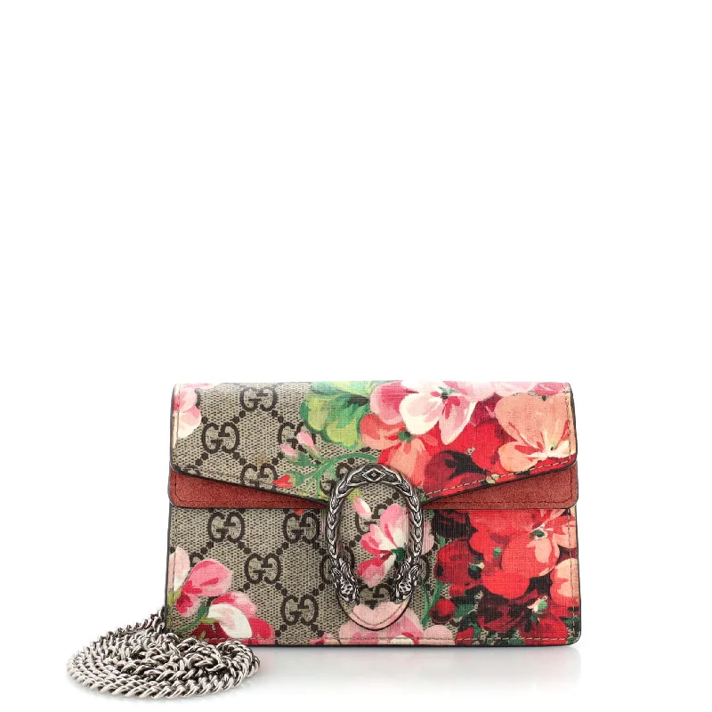 Geometric - Printed PVC Crossbody Bag in Multicolor for Trendy Street StyleDionysus Bag Blooms Print GG Coated Canvas Super Mini Geometric - Printed PVC Crossbody Bag in Multicolor for Trendy Street StyleDionysus Bag Blooms Print GG Coated Canvas Super Mini