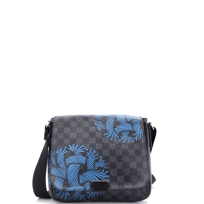 Embroidered Silk Crossbody Bag in Purple for Formal Events and WeddingsDistrict Messenger Bag Limited Edition Nemeth Damier Graphite PM Embroidered Silk Crossbody Bag in Purple for Formal Events and WeddingsDistrict Messenger Bag Limited Edition Nemeth Damier Graphite PM
