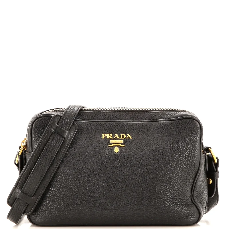 Metallic Crossbody Bag in Silver for New Year's Eve and Special CelebrationsDouble Zip Camera Bag Vitello Daino Metallic Crossbody Bag in Silver for New Year's Eve and Special CelebrationsDouble Zip Camera Bag Vitello Daino
