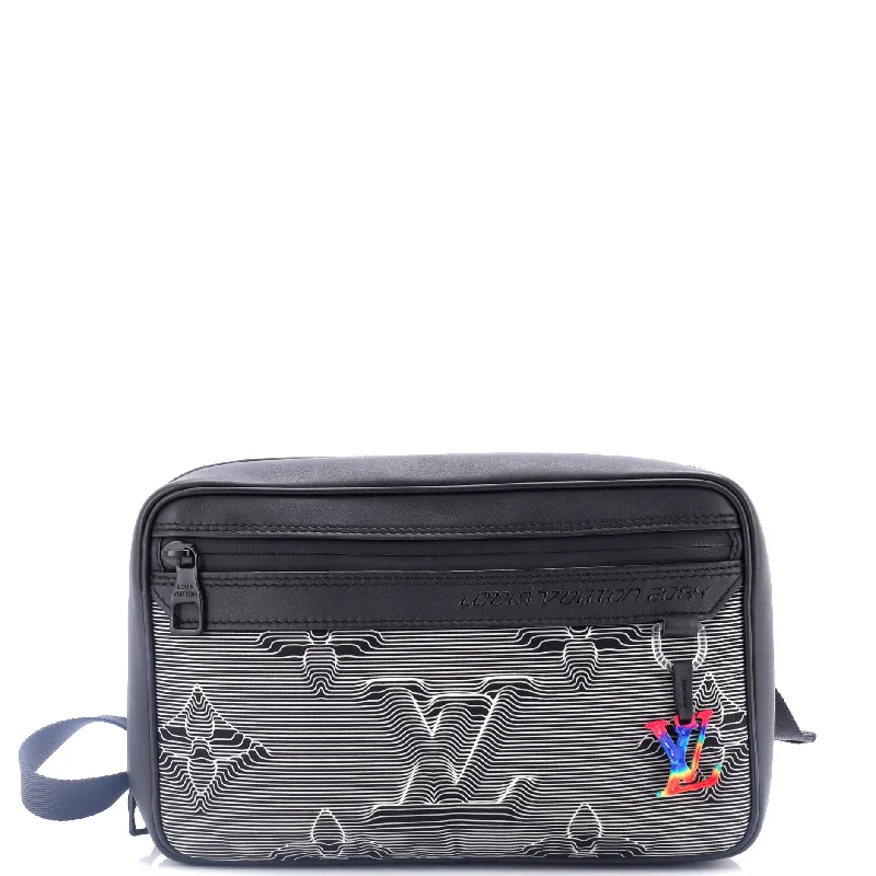 Quilted Leather Crossbody Bag in Cream for a Classic and Elegant AppearanceExpandable Messenger Bag Limited Edition 2054 Monogram Textile Quilted Leather Crossbody Bag in Cream for a Classic and Elegant AppearanceExpandable Messenger Bag Limited Edition 2054 Monogram Textile