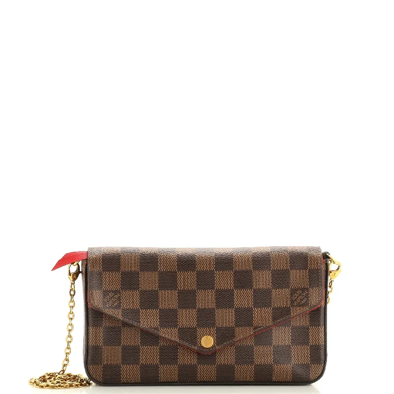 Straw Crossbody Bag in Natural Color for Beach Vacations and Summer DaysFelicie Pochette Damier Straw Crossbody Bag in Natural Color for Beach Vacations and Summer DaysFelicie Pochette Damier
