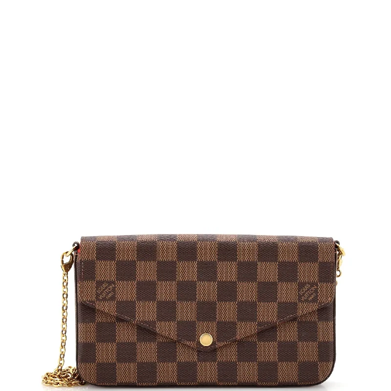 Hand - painted Canvas Crossbody Bag in Yellow for a Unique and Artistic LookFelicie Pochette Damier Hand - painted Canvas Crossbody Bag in Yellow for a Unique and Artistic LookFelicie Pochette Damier