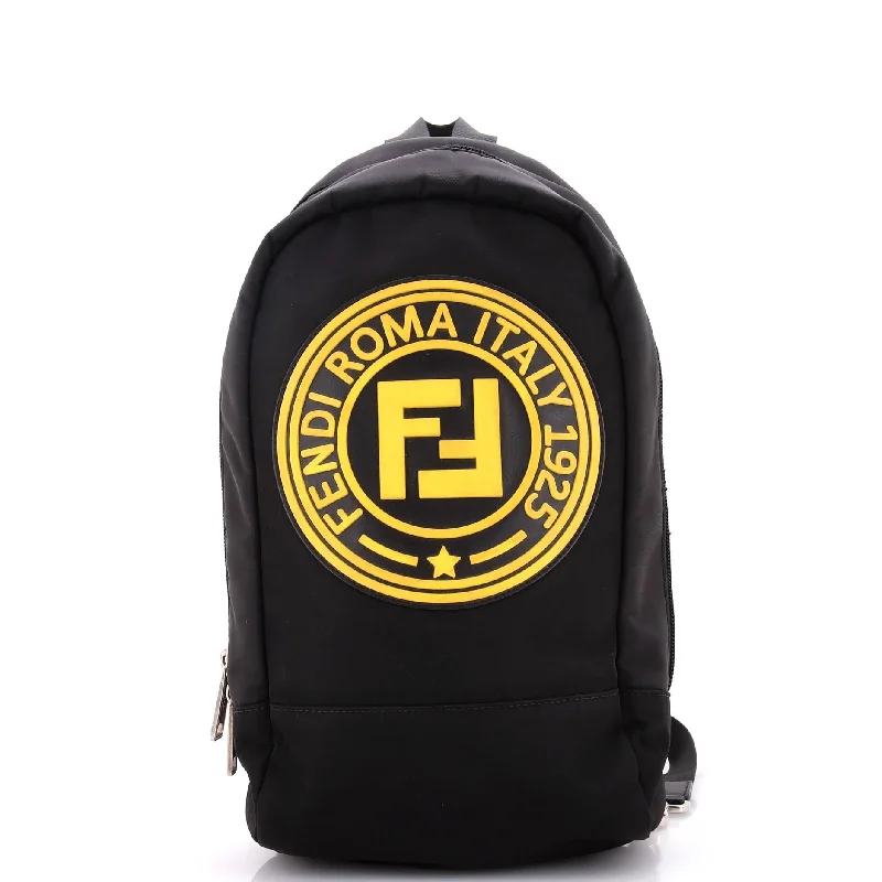 Women's Crossbody Bag with Chain Strap in Gold for a Glamorous TouchFF Logo Stamp Sling Bag Nylon Medium Women's Crossbody Bag with Chain Strap in Gold for a Glamorous TouchFF Logo Stamp Sling Bag Nylon Medium