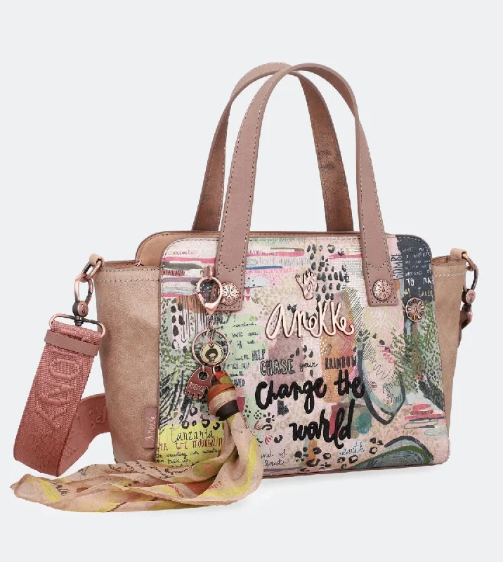 Large Faux Leather Crossbody Bag in Brown with Tassel Details for Casual TravelForest printed bowling bag Large Faux Leather Crossbody Bag in Brown with Tassel Details for Casual TravelForest printed bowling bag
