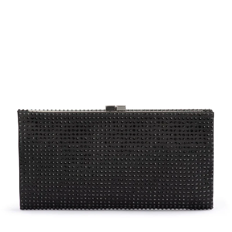 Bejeweled Clutch in Purple for Opera PerformancesGABRIELA Hotfix Frame Clutch