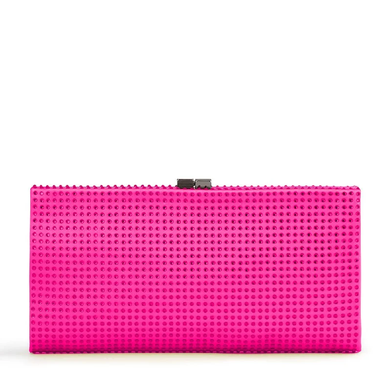 Women's Lizard - Print Clutch in Brown for a Chic LookGABRIELA Hotfix Frame Clutch