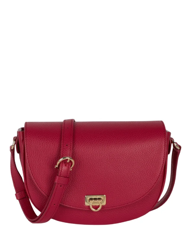 Plus - size Women's Crossbody Bag in Burgundy for Ample StorageGancini Buckle Crossbody Bag Plus - size Women's Crossbody Bag in Burgundy for Ample StorageGancini Buckle Crossbody Bag