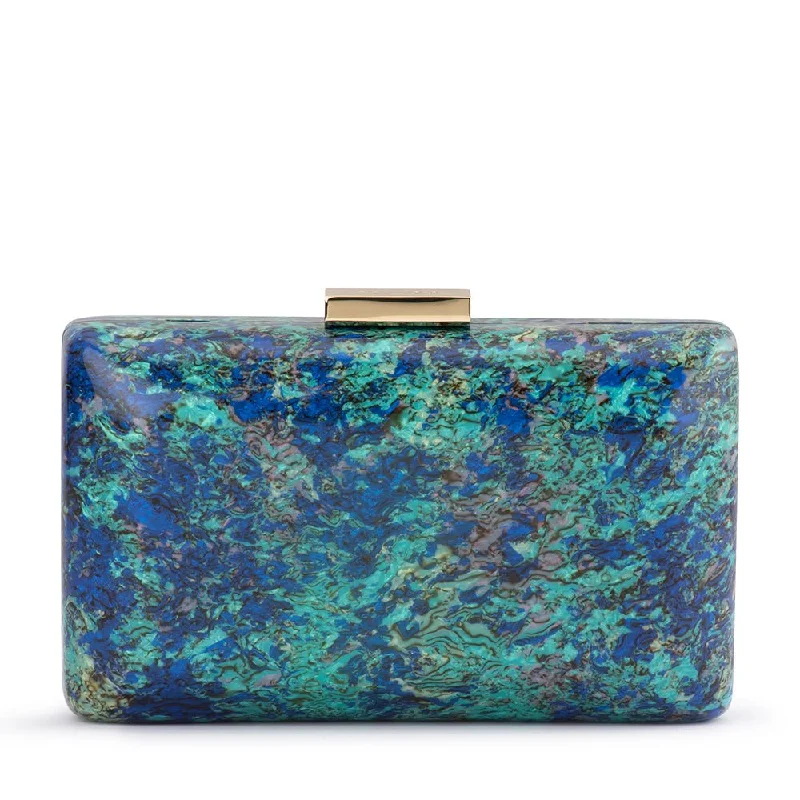 Women's Lizard - Print Clutch in Brown for a Chic LookGENESIS Acrylic Clutch