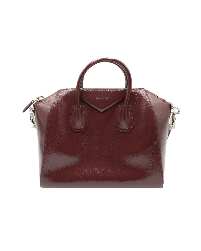 Geometric - Printed PVC Crossbody Bag in Multicolor for Trendy Street StyleGivenchy Antigona Small Bag in Maroon Leather Geometric - Printed PVC Crossbody Bag in Multicolor for Trendy Street StyleGivenchy Antigona Small Bag in Maroon Leather
