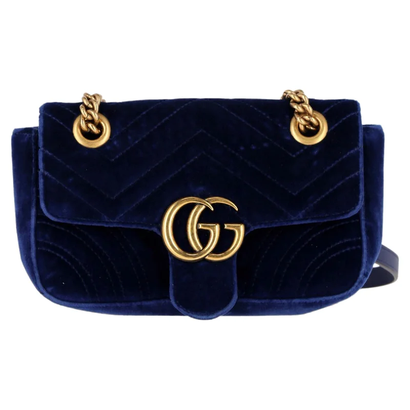 Women's Crossbody Bag with RFID - Blocking Pocket in Black for Safe TravelGucci GG Marmont Matelassé Small Bag in Blue Velvet Women's Crossbody Bag with RFID - Blocking Pocket in Black for Safe TravelGucci GG Marmont Matelassé Small Bag in Blue Velvet