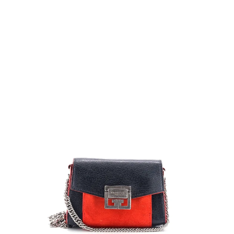 Women's Crossbody Bag with Adjustable Strap in Orange for Customizable ComfortGV3 Flap Bag Leather with Suede Mini
