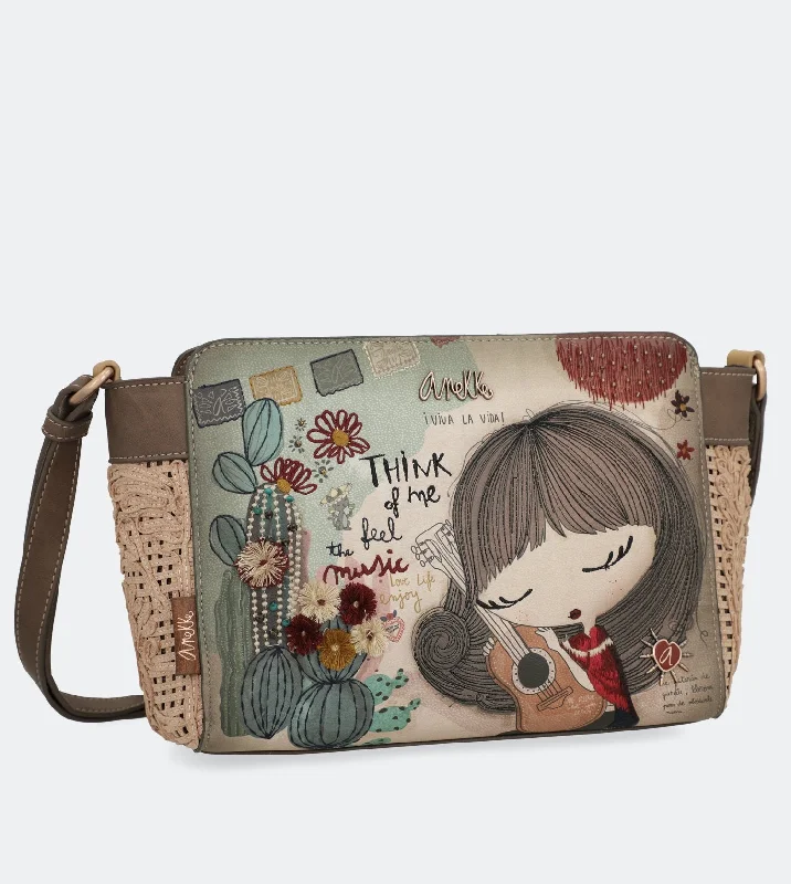 Women's Crossbody Bag with Zippered Pocket on the Back in Red for SecurityIxchel Crossbody bag with two premium sides