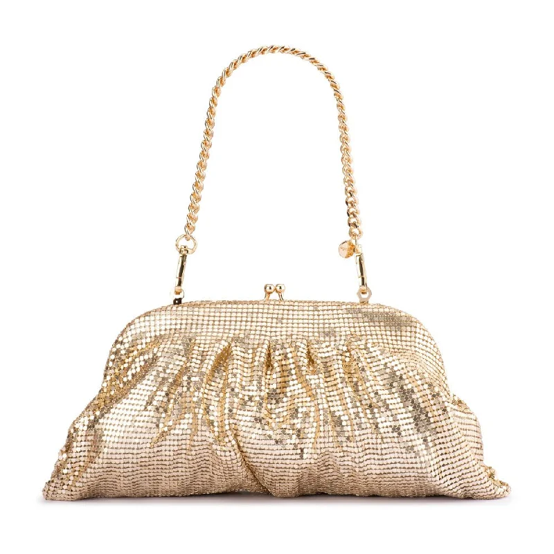 Mirrored Clutch in Silver for Futuristic - Themed GatheringsJAZ Mesh Clutch