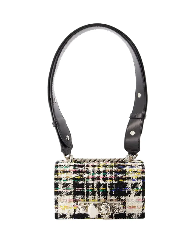 Metallic Crossbody Bag in Silver for New Year's Eve and Special CelebrationsJewell Satchel Mini Bag - Alexander McQueen - Tweed - Multi Metallic Crossbody Bag in Silver for New Year's Eve and Special CelebrationsJewell Satchel Mini Bag - Alexander McQueen - Tweed - Multi