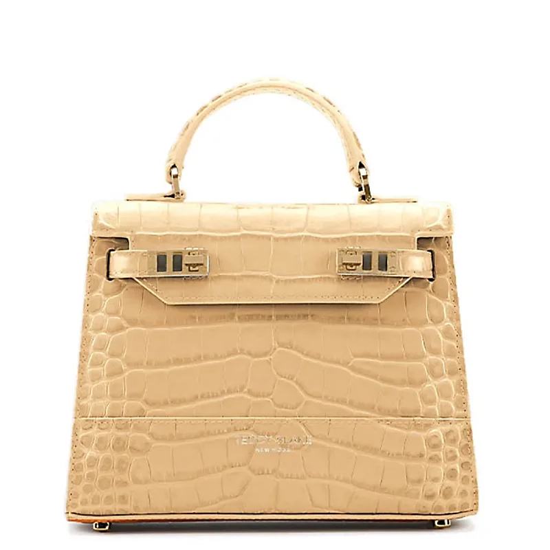Women's Mini Crossbody Bag in Pink Velvet with Rhinestone Accents for Girls' Nights OutKim Croco 9" Women's Mini Crossbody Bag in Pink Velvet with Rhinestone Accents for Girls' Nights OutKim Croco 9"