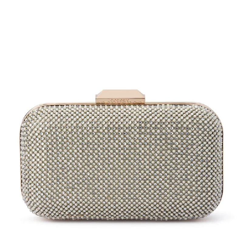 Women's Lizard - Print Clutch in Brown for a Chic LookKLARA Pearl & Crystal Mesh Clutch Women's Lizard - Print Clutch in Brown for a Chic LookKLARA Pearl & Crystal Mesh Clutch