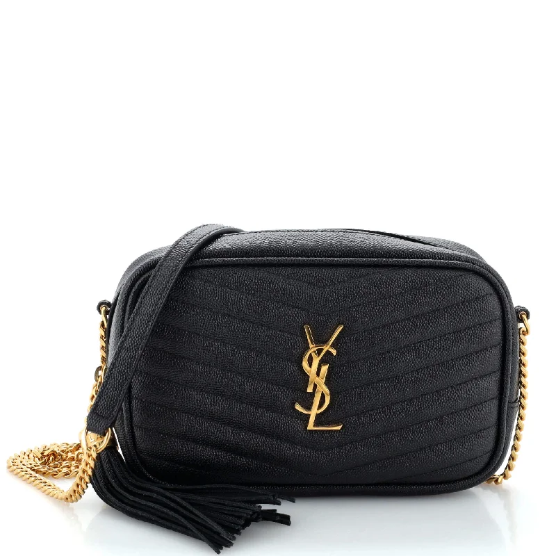 Metallic Crossbody Bag in Silver for New Year's Eve and Special CelebrationsLou Camera Bag Matelasse Chevron Leather Mini