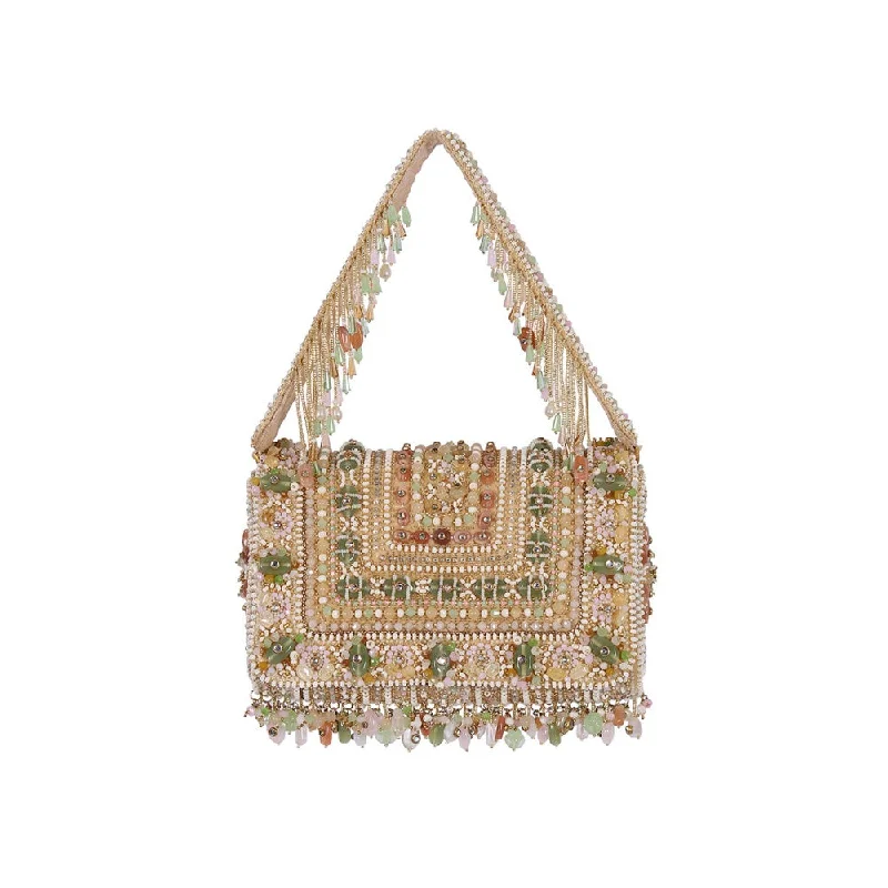 Geometric - Patterned PVC Evening Bag in Multicolor for Trendy Nights OutLovetobag Amara Flapover Clutch Sublime Pastel Multi with Handle Geometric - Patterned PVC Evening Bag in Multicolor for Trendy Nights OutLovetobag Amara Flapover Clutch Sublime Pastel Multi with Handle