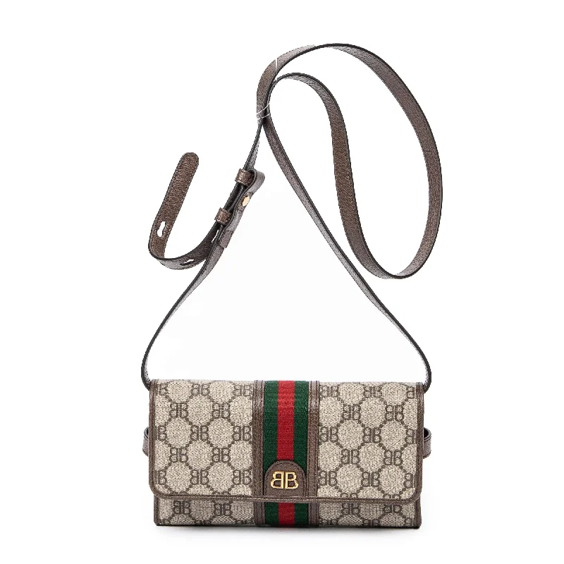 Women's Crossbody Bag with Multiple Compartments in Gray for Organized Daily UseLtd. Etd. "Gucci x Balenciaga Hacker Project" Crossbody Wallet Women's Crossbody Bag with Multiple Compartments in Gray for Organized Daily UseLtd. Etd. "Gucci x Balenciaga Hacker Project" Crossbody Wallet
