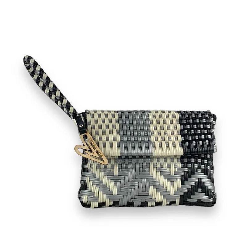 Snake - Skin Effect Clutch in Green for Exotic PartiesMaria Victoria | Waves CA | Upcycled, Handwoven, Wristlet