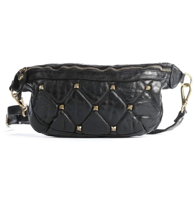 Geometric - Printed PVC Crossbody Bag in Multicolor for Trendy Street StyleMarsupio Mini Waist Bag In Black Geometric - Printed PVC Crossbody Bag in Multicolor for Trendy Street StyleMarsupio Mini Waist Bag In Black
