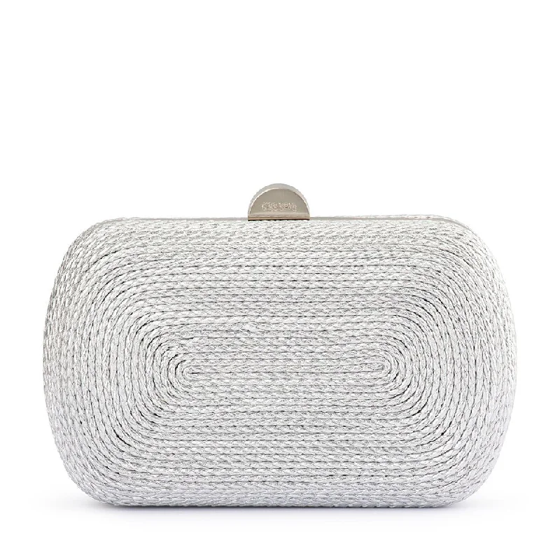 Women's Embroidered Silk Evening Bag in Navy for WeddingsMARTINA Coiled Rope Clutch Women's Embroidered Silk Evening Bag in Navy for WeddingsMARTINA Coiled Rope Clutch
