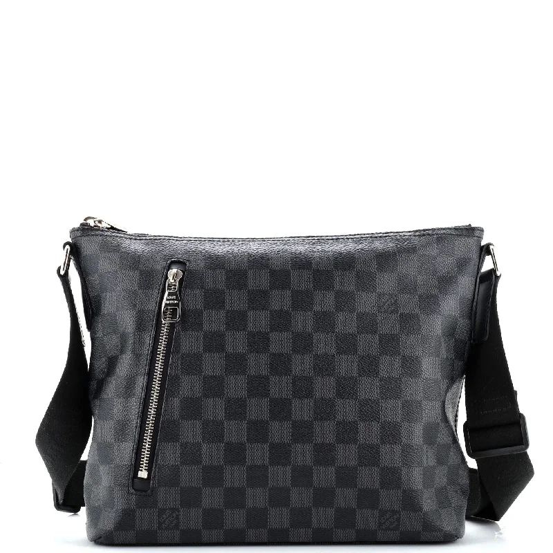 Metallic Crossbody Bag in Silver for New Year's Eve and Special CelebrationsMick Messenger Bag Damier Graphite PM Metallic Crossbody Bag in Silver for New Year's Eve and Special CelebrationsMick Messenger Bag Damier Graphite PM