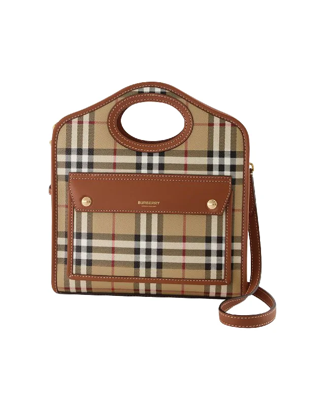 Waterproof Nylon Crossbody Bag in Navy Blue for Outdoor Hiking TripsMini Pocket - Burberry - Canvas - Brown Waterproof Nylon Crossbody Bag in Navy Blue for Outdoor Hiking TripsMini Pocket - Burberry - Canvas - Brown
