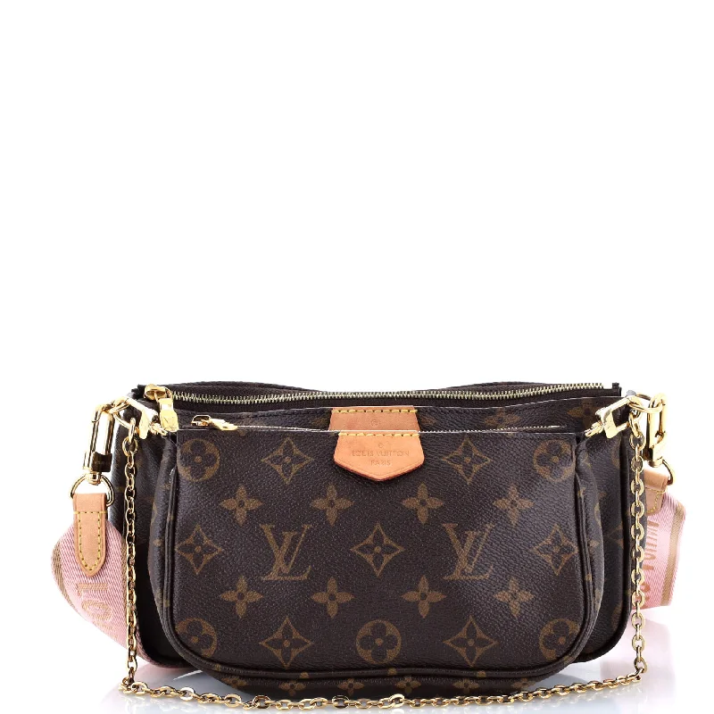 Women's Crossbody Bag with Magnetic Closure in White for Quick AccessMulti Pochette Accessoires Monogram Canvas Women's Crossbody Bag with Magnetic Closure in White for Quick AccessMulti Pochette Accessoires Monogram Canvas
