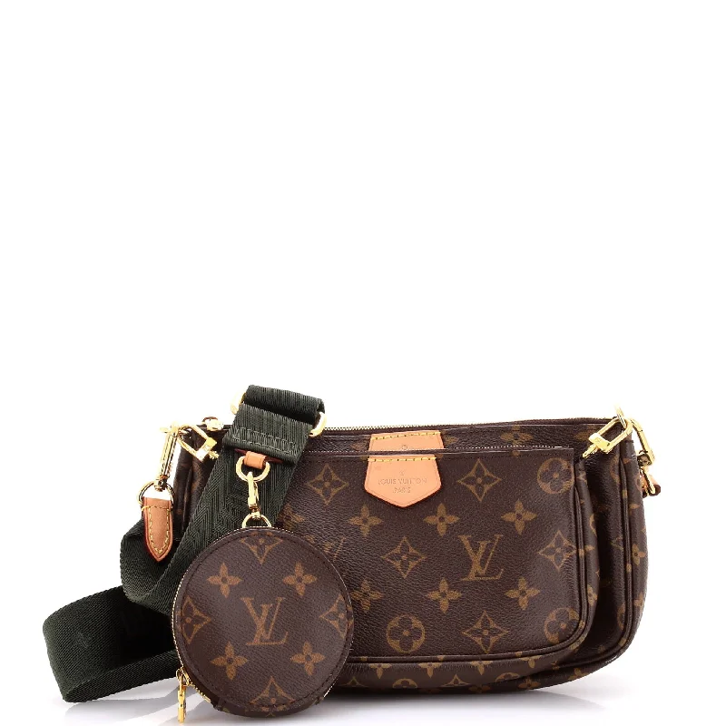 Medium - sized Canvas Crossbody Bag in Beige with Floral Print for Spring OutingsMulti Pochette Accessoires Monogram Canvas Medium - sized Canvas Crossbody Bag in Beige with Floral Print for Spring OutingsMulti Pochette Accessoires Monogram Canvas