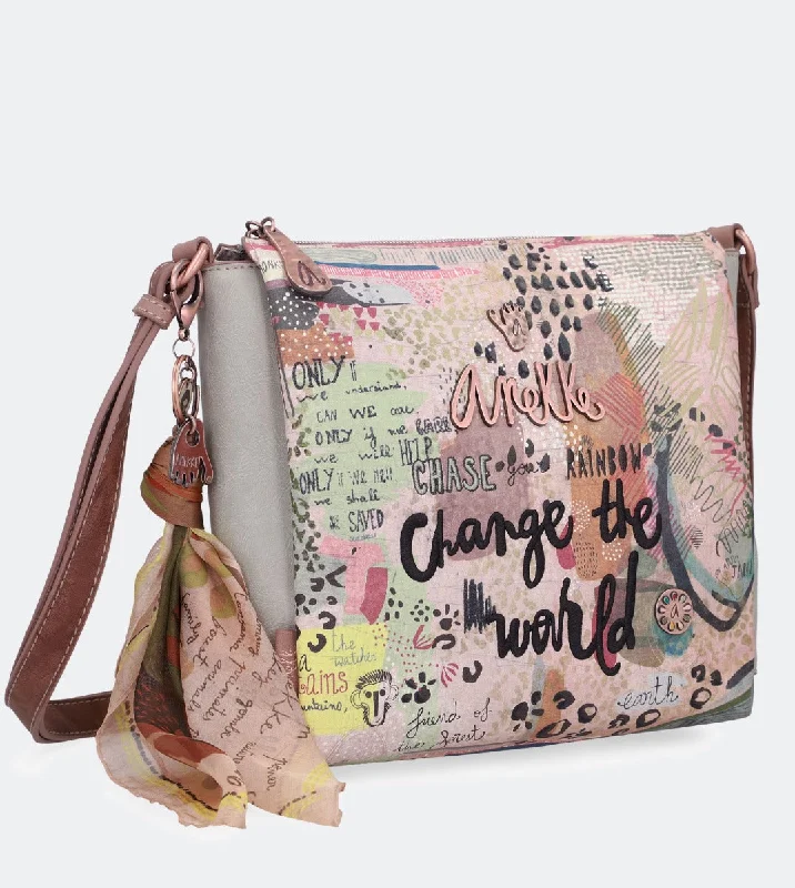 Women's Crossbody Bag with Zippered Pocket on the Back in Red for SecurityNatural printed crossbody bag Women's Crossbody Bag with Zippered Pocket on the Back in Red for SecurityNatural printed crossbody bag