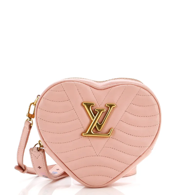 Hand - painted Canvas Crossbody Bag in Yellow for a Unique and Artistic LookNew Wave Heart Crossbody Bag Quilted Leather