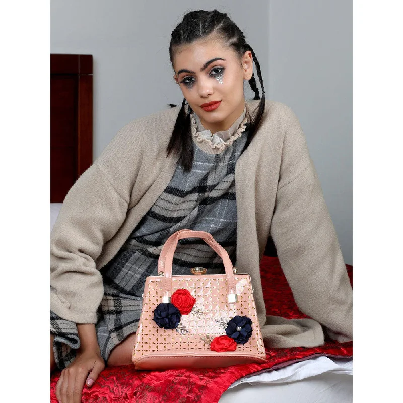 Floral - Printed Satin Clutch in Pink for Spring GalasOdette Gorgeous Black Studded Handbag For Women Floral - Printed Satin Clutch in Pink for Spring GalasOdette Gorgeous Black Studded Handbag For Women