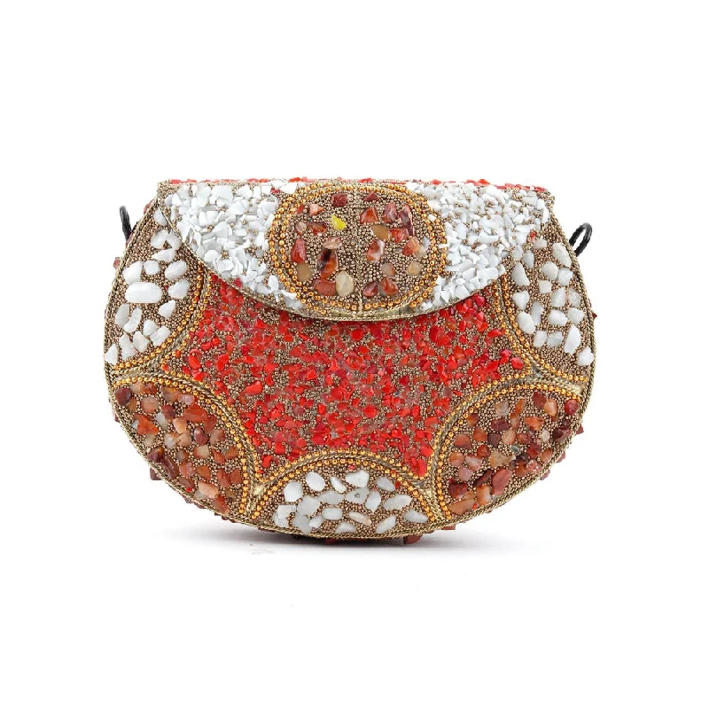 Bejeweled Clutch in Purple for Opera PerformancesOdette Multicoloured Embellished Clutch Bejeweled Clutch in Purple for Opera PerformancesOdette Multicoloured Embellished Clutch