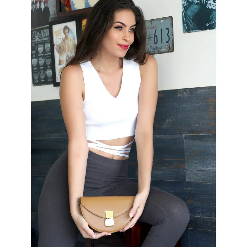 Pearl - Embellished Clutch in Cream for Bridal ShowersOdette The Very Stylish Brown Clutch Bag