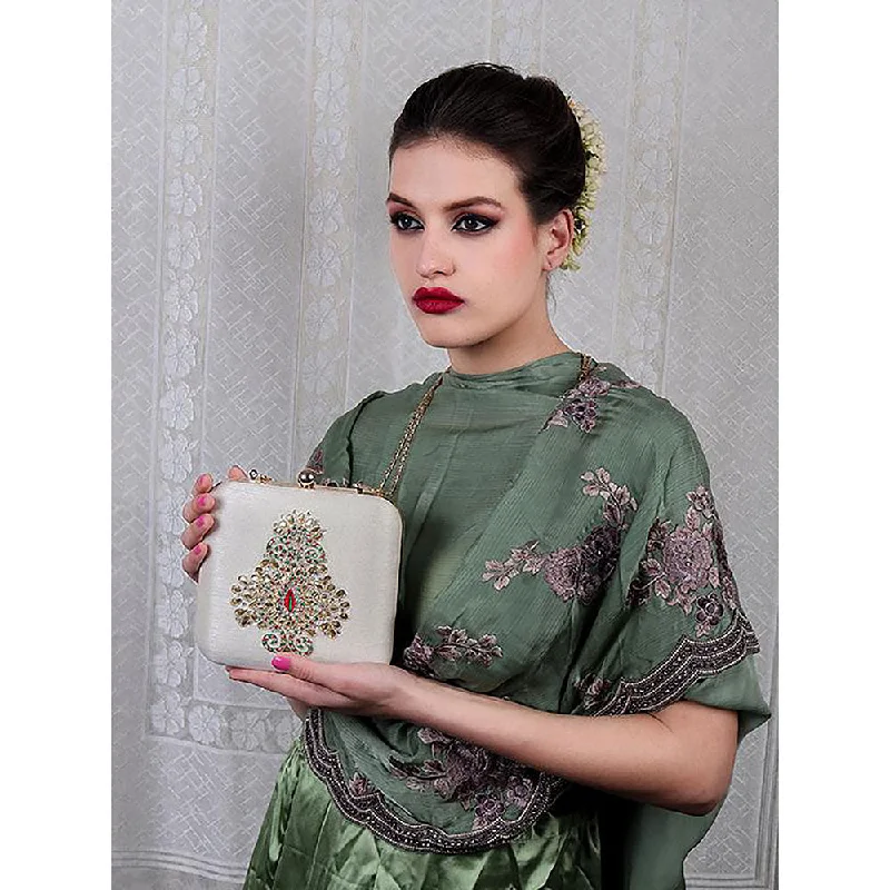 Velvet Clutch Bag in Burgundy with Crystal Embellishments for Formal DinnersOdette White Printed Clutches Velvet Clutch Bag in Burgundy with Crystal Embellishments for Formal DinnersOdette White Printed Clutches