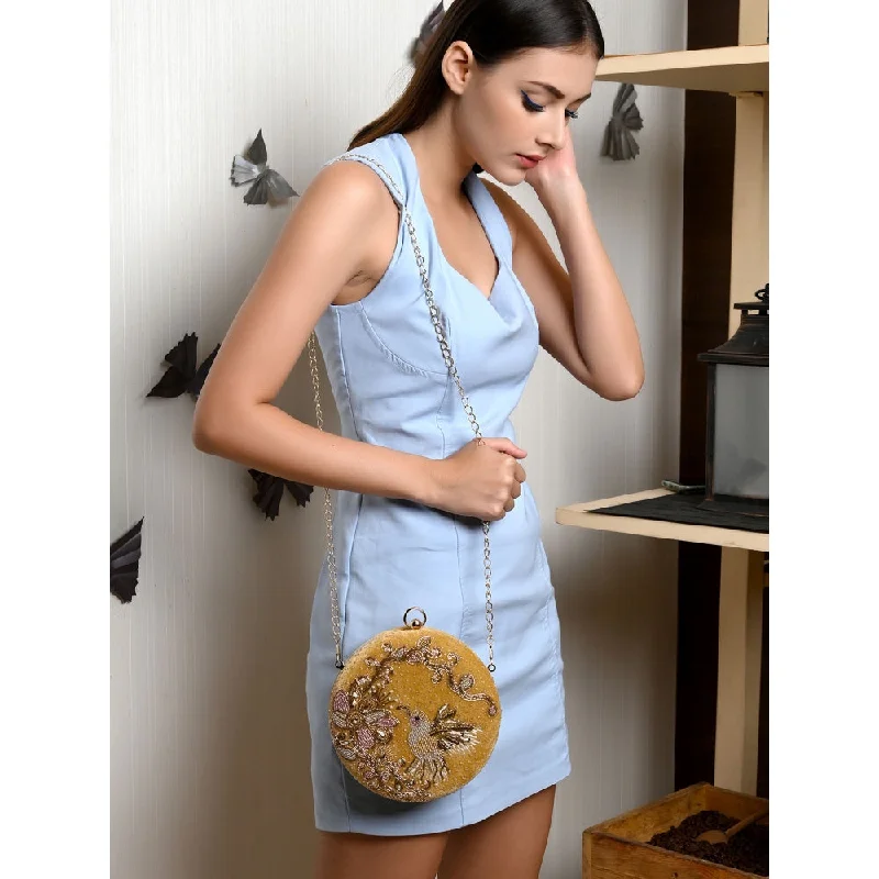 Women's Embroidered Silk Evening Bag in Navy for WeddingsOdette Yellow Embellished Clutch Women's Embroidered Silk Evening Bag in Navy for WeddingsOdette Yellow Embellished Clutch