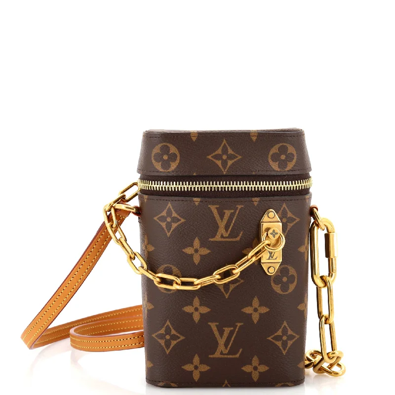 Women's Crossbody Bag with Zippered Pocket on the Back in Red for SecurityPhone Box Bag Monogram Canvas Women's Crossbody Bag with Zippered Pocket on the Back in Red for SecurityPhone Box Bag Monogram Canvas