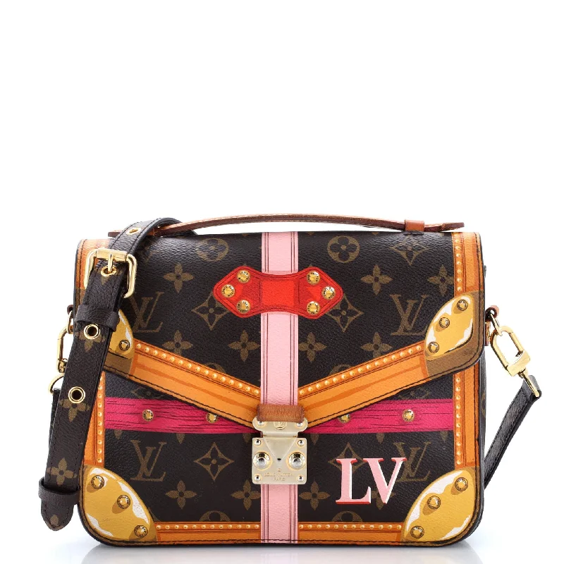Large Faux Leather Crossbody Bag in Brown with Tassel Details for Casual TravelPochette Metis Limited Edition Summer Trunks Monogram Canvas Large Faux Leather Crossbody Bag in Brown with Tassel Details for Casual TravelPochette Metis Limited Edition Summer Trunks Monogram Canvas