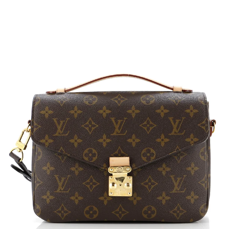 Medium - sized Canvas Crossbody Bag in Beige with Floral Print for Spring OutingsPochette Metis Monogram Canvas Medium - sized Canvas Crossbody Bag in Beige with Floral Print for Spring OutingsPochette Metis Monogram Canvas