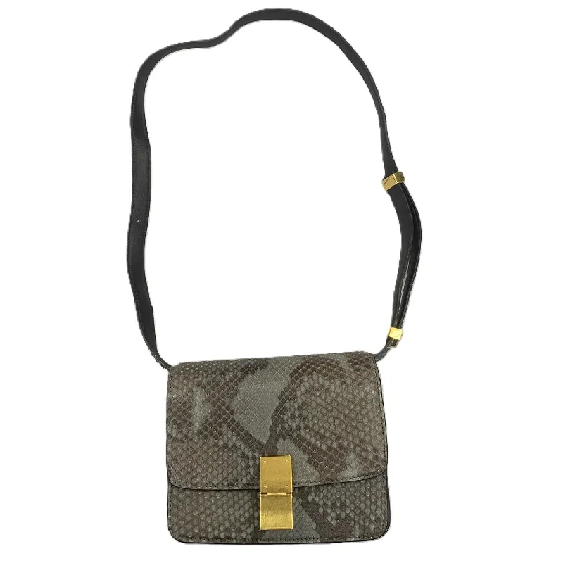 Women's Crossbody Bag with Zippered Pocket on the Back in Red for SecurityPre-Loved Python Box Luxury Bag In Grey Women's Crossbody Bag with Zippered Pocket on the Back in Red for SecurityPre-Loved Python Box Luxury Bag In Grey