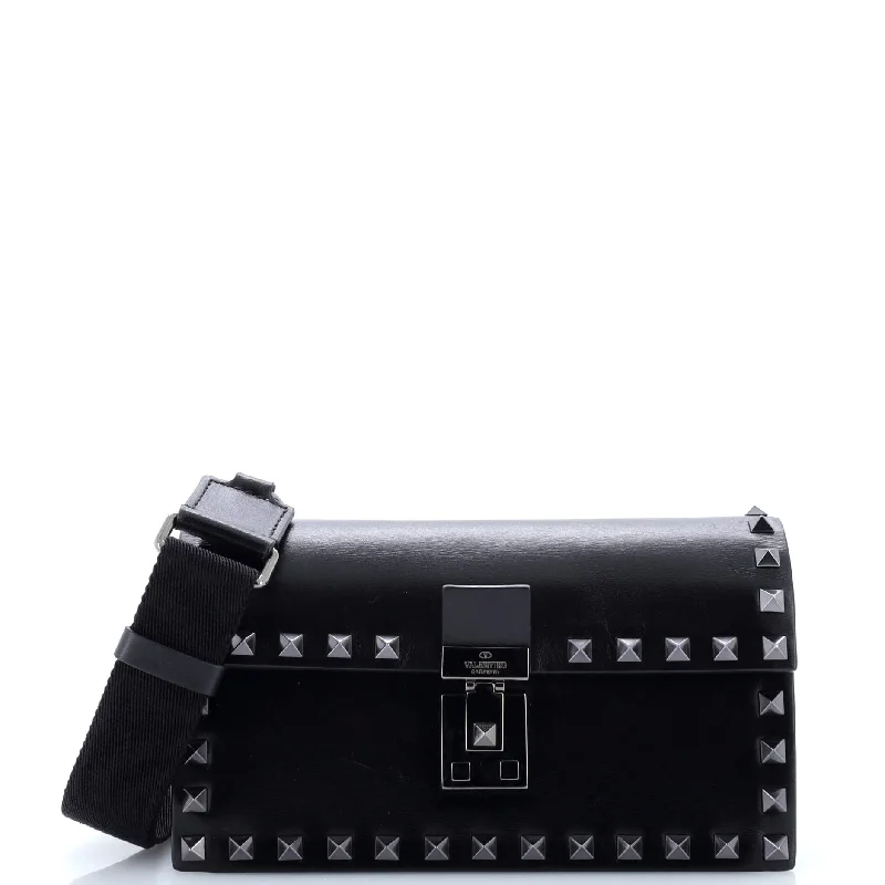 Women's Crossbody Bag with Chain Strap in Gold for a Glamorous TouchRockstud Flap Crossbody Bag Leather Mini Women's Crossbody Bag with Chain Strap in Gold for a Glamorous TouchRockstud Flap Crossbody Bag Leather Mini
