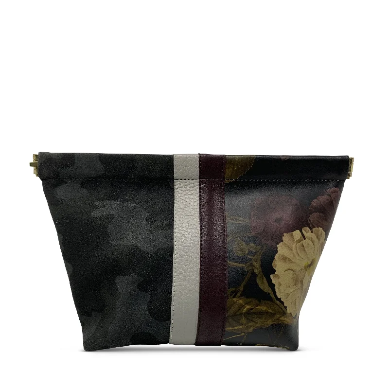 Women's Faux Fur Clutch in White for Winter BallsSnap Makeup Bag - Black Peony & Camo Women's Faux Fur Clutch in White for Winter BallsSnap Makeup Bag - Black Peony & Camo